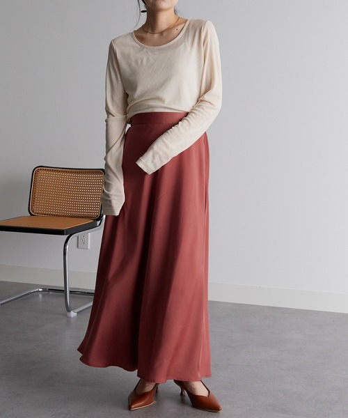 RANAN（ラナン） スカート サテンフレアスカート : ZOZOTOWN Yahoo!店