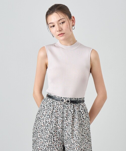 ニット セーター アセテートポリエステルノースリーブ レディース ANAYI ニット セーター アセテートポリエステルノースリーブ