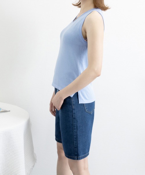 NKNIT ミニ丈タンクトップ SLY | SQUARE N／C タンクトップ (タンクトップ ) |SHEL'TTER