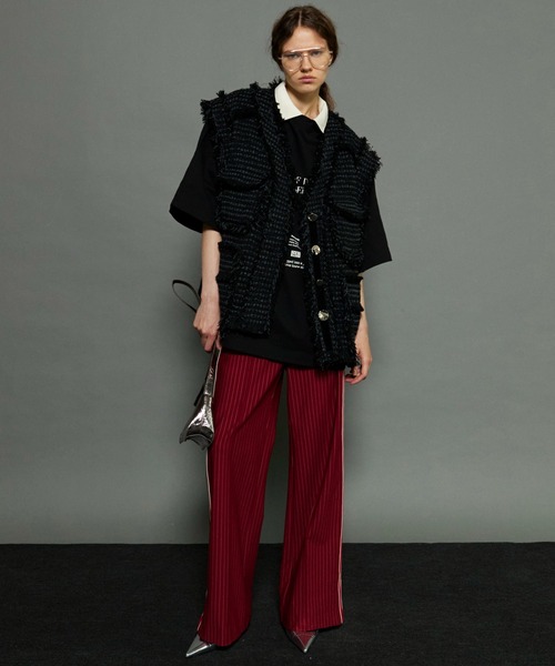 MAISON SPECIAL パンツ Side Line Jersey Straight Pants/サイド