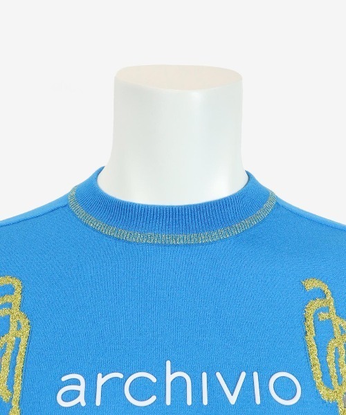 archivio ニット セーター 「LADIES」ラメロゴニットプルオーバー