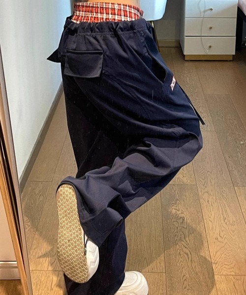 スウェットパンツ ジャージ チェック レイヤード ワイドパンツ レディース | GEMEDA | 04