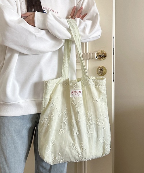 STYLEBLOCK トートバッグ 花柄刺繍トートバッグ レディース