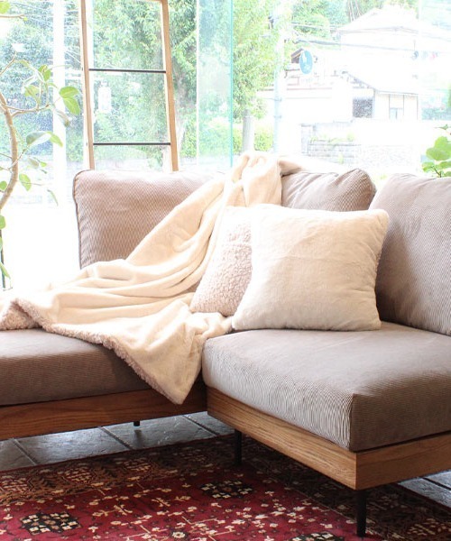 George's クッション クッションカバー ファー×ボア クッションカバー