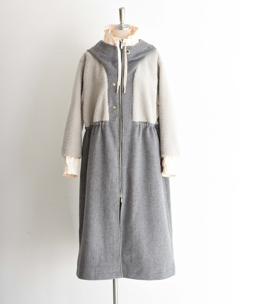 Eimee Law アウター ボアアノラック レイヤードビーバーコート 