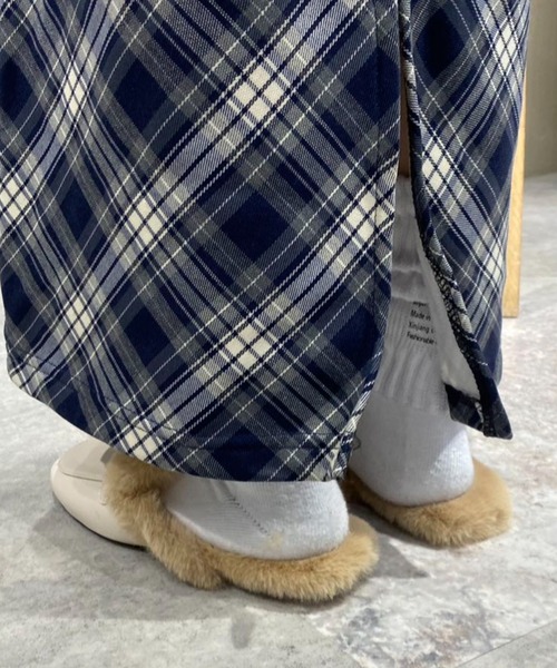 ローファー ファー付きローファーサンダル レディース : ZOZOTOWN