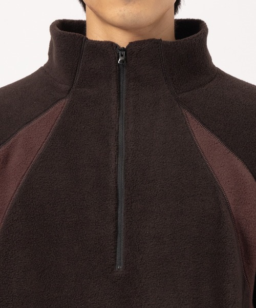 JieDa トレーナー スウェット SWITCHING FLEECE HALF ZIP L/S メンズ 