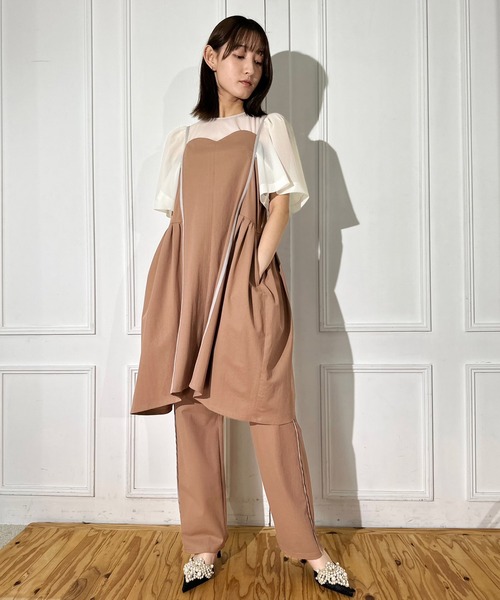 チュニック トリコットシアーレイヤードチュニックドレス : ZOZOTOWN