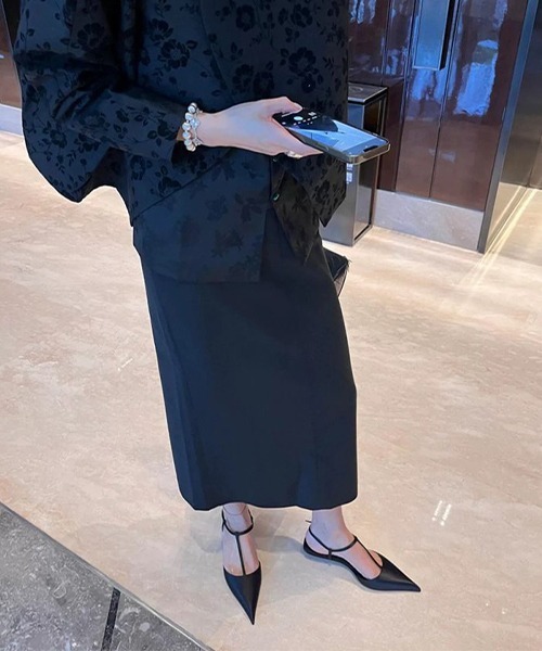 c.u.l パンプス アンクル Tストラップ ポインテッドトゥパンプス