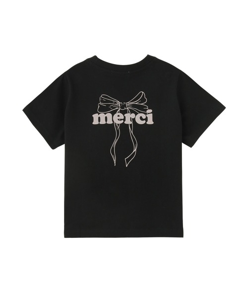 ..,MERCI 売れ筋商品|||メルシー Tシャツ トップス レディース T-shirts Black merci ロゴt（レディースファッション） | ファッション の