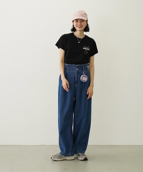 tシャツ Tシャツ ミルクフェド MILKFED MERCI RIBBON COMPACT SS TEE レディース ブランド 夏 ブラック MILKFED. tシャツ Tシャツ ミルクフェド MILKFED MERCI RIBBON
