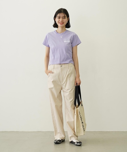 tシャツ Tシャツ ミルクフェド MILKFED MERCI RIBBON COMPACT SS TEE レディース ブランド 夏 ブラック MILKFED. tシャツ Tシャツ ミルクフェド MILKFED MERCI RIBBON