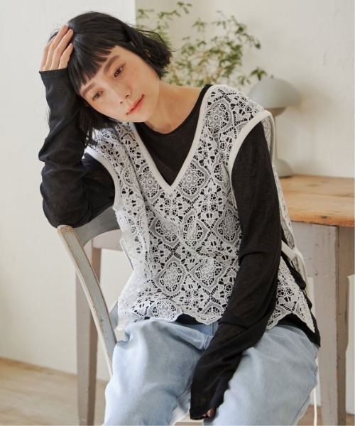 LBC（エルビーシー） ベスト ジレ レース2WAYベスト レディース