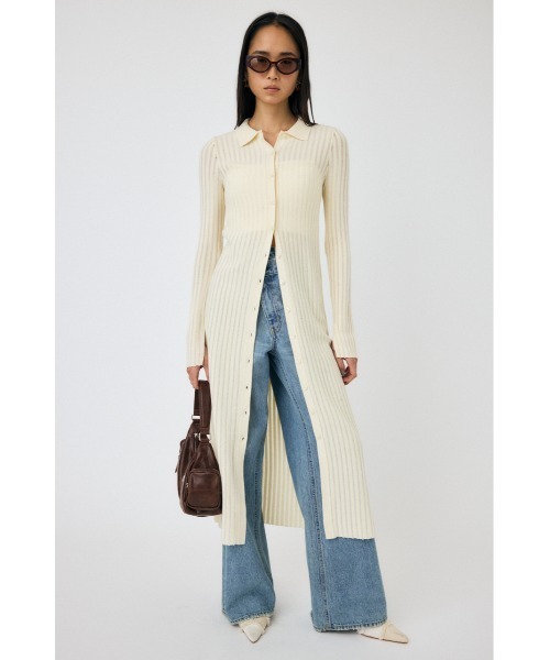MOUSSY（マウジー） カーディガン SHEER ロングカーディガン