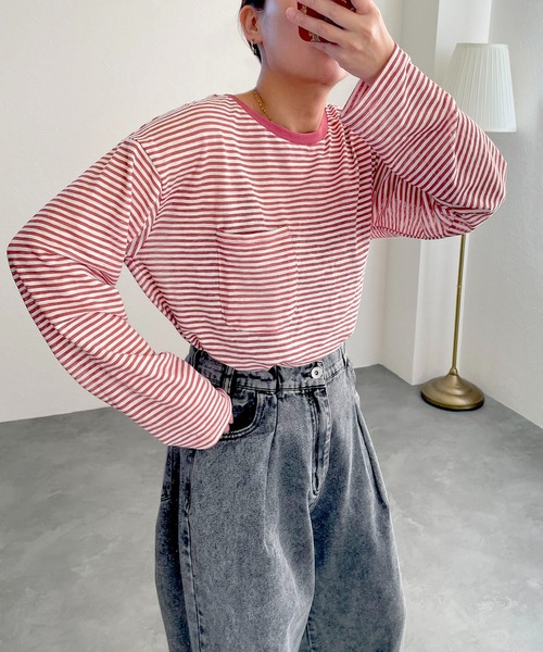 tシャツ シアーボーダープルオーバー レディース : ZOZOTOWN