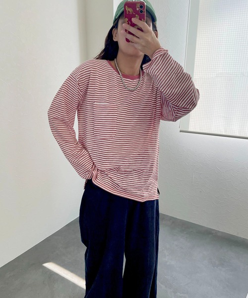 tシャツ シアーボーダープルオーバー レディース : ZOZOTOWN