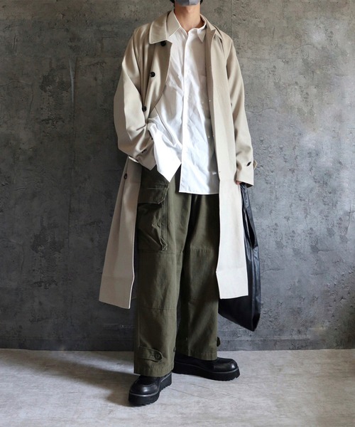 CLEL（クレイル） ステンカラーコート M チャコールグレー メンズ