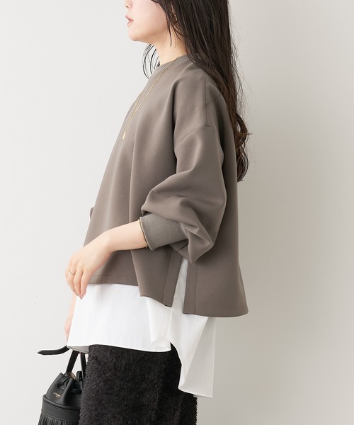 「MICA&DEAL」 スウェットカットソー FREE ネイビー レディース MICA&DEAL 「MICA&DEAL」 スウェットカットソー FREE ネイビー
