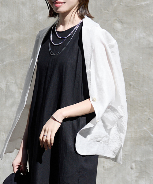 SLOBE IENA コート アウター シアーハーフスリーブジャケット