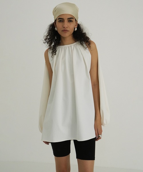CLANE（クラネ） ラッシュガード 2WAY GATHER RASH GUARD BLOUSE