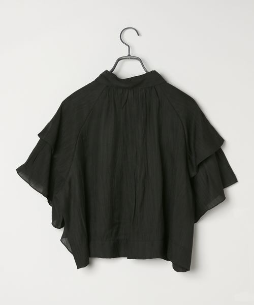JEANASIS ブラウス シャツ レイヤーフリルショートシャツ SS