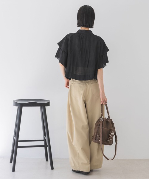JEANASISサッシュフリルシャツSS - メルカリ