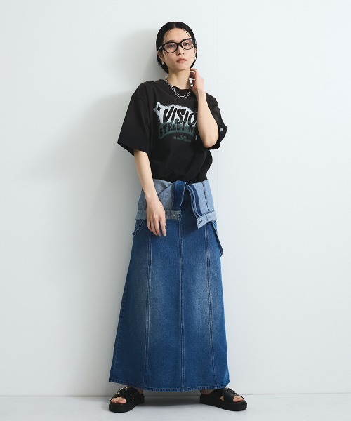 VICKY ジャンパースカート ライトオンスデニムサロペット