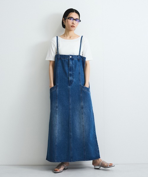 VICKY ジャンパースカート ライトオンスデニムサロペット