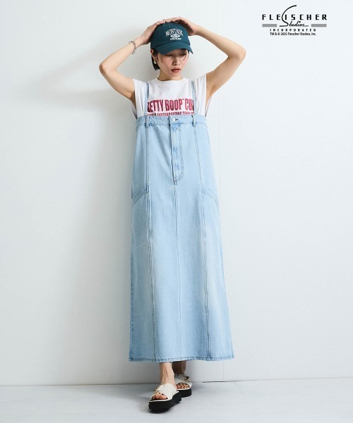 VICKY（ビッキー） ジャンパースカート ライトオンスデニムサロペット