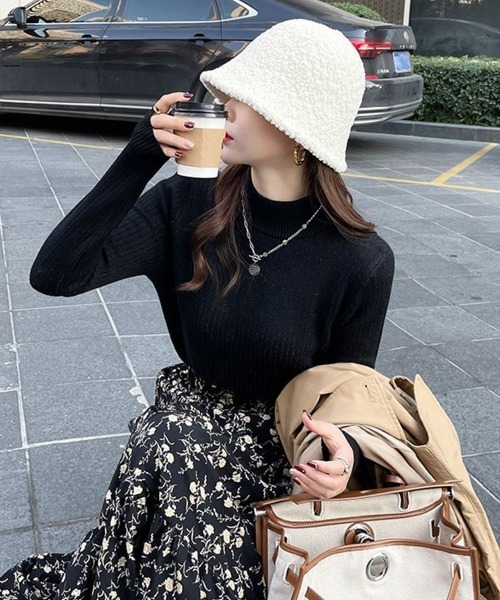 「Miniministore」 長袖ニット FREE ピンクベージュ レディース_画像6