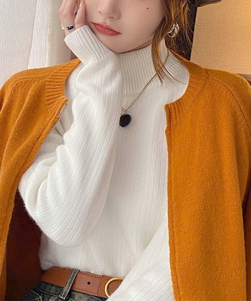 「Miniministore」 長袖ニット FREE ピンクベージュ レディース_画像9