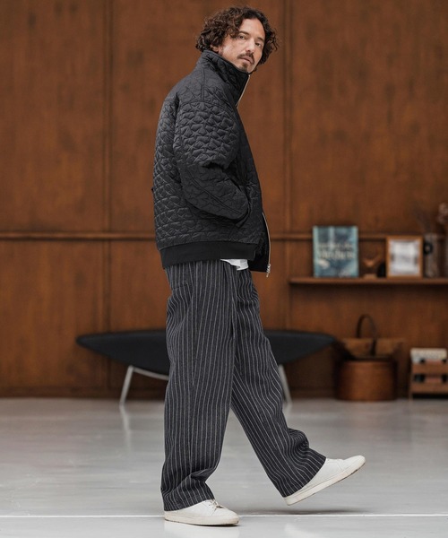 CAMBIO（カンビオ） ワイドパンツ ジーンズ mp13866-Stripe Denim Two