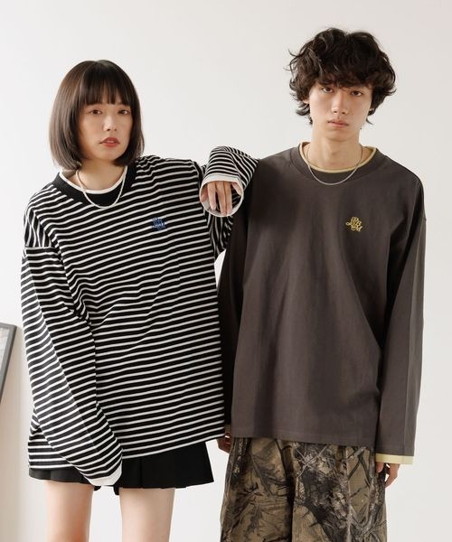 PBLIM tシャツ 「UNISEX」レイヤードルーズロンT レディース メンズ