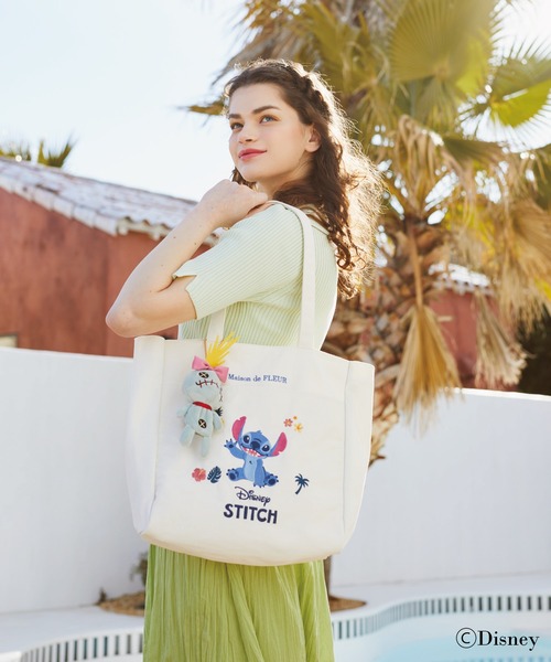 【Disney】スティッチ トートバッグ ユニセックス Disney トートバッグ スティッチ/スクエアトートバッグ