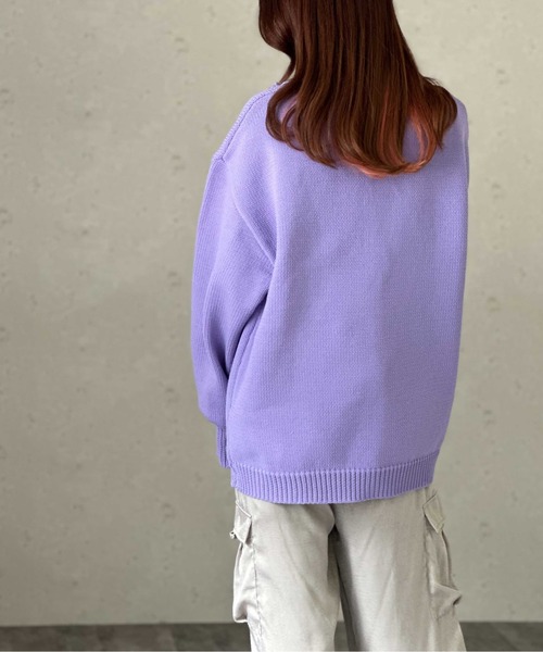 「Per sist ence」 長袖ニット FREE パープル レディース_画像7