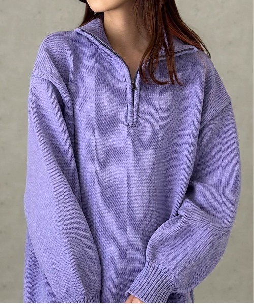 「Per sist ence」 長袖ニット FREE パープル レディース_画像9