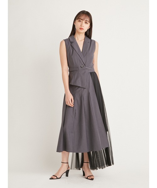 snidel home❤️新品タグ付❤️ノースリカップイン　ワンピース　グレー SNIDEL 「SNIDEL」 ノースリーブワンピース 0 グレー レディース