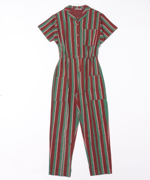 サロペット オーバーオール Washed cotton overall レディースの画像