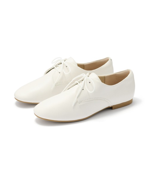 emichossFootJoy シューズ 女性用 ホワイト24.5 無印良品（MUJI） シューズ 婦人 疲れにくい レザーシューズ