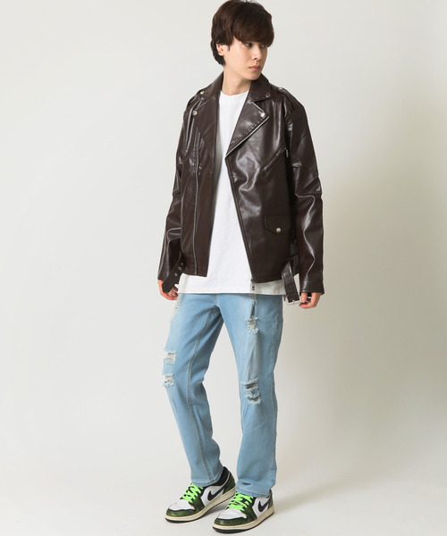 ダブルフェイス　フェイクレザー ジャケット 新品 ZARA ダブルフェイス フェイクレザージャケット - メルカリ