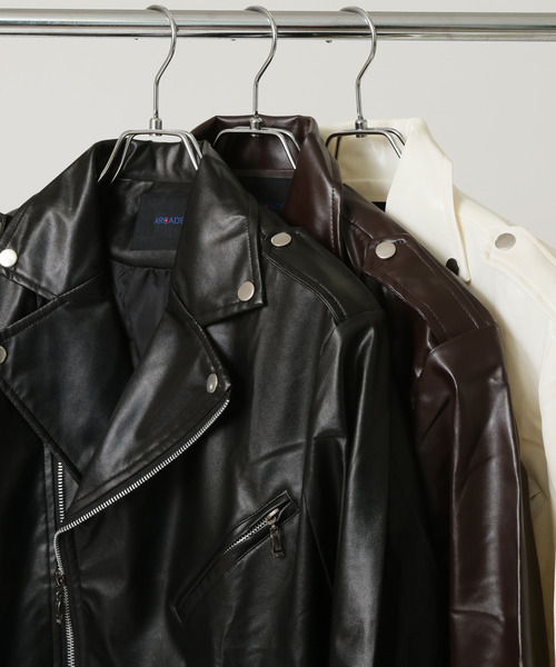 ダブルフェイス　フェイクレザー ジャケット 新品 ZARA ダブルフェイス フェイクレザージャケット - メルカリ