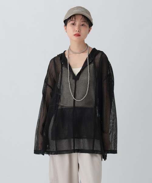 LEPSIM メッシュフーディープルオーバー 581017 レディース