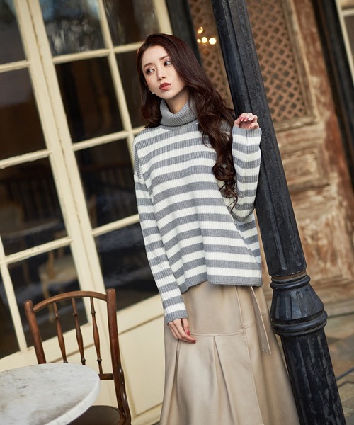 「emiriawiz」 タートルネックニット FREE ベージュ レディース_画像4