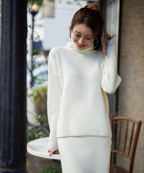 「emiriawiz」 タートルネックニット FREE ベージュ レディース_画像6