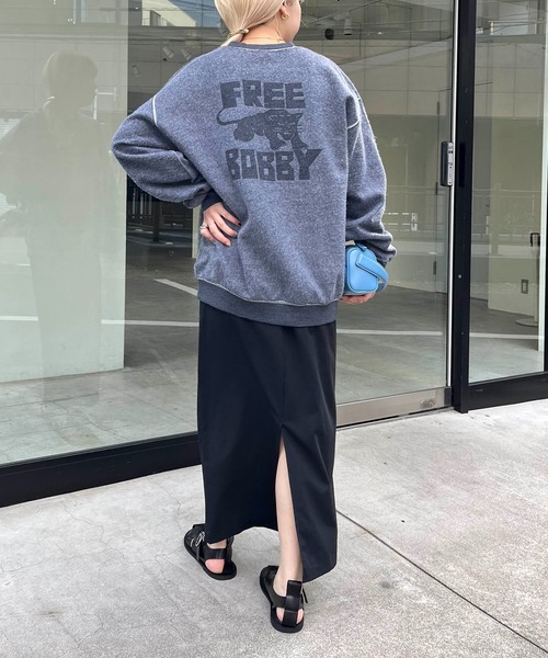 「CAPRICIEUX LE'MAGE」 「thrifty look」スウェットカットソー LARGE ホワイト レディース_画像2