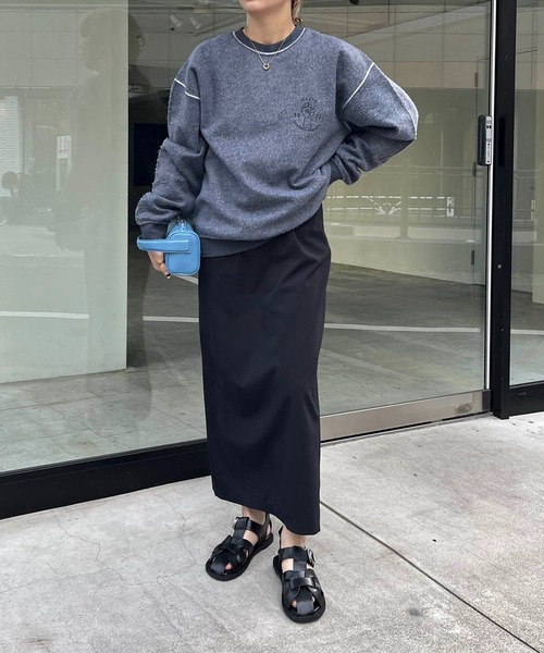 「CAPRICIEUX LE'MAGE」 「thrifty look」スウェットカットソー LARGE ホワイト レディース_画像4
