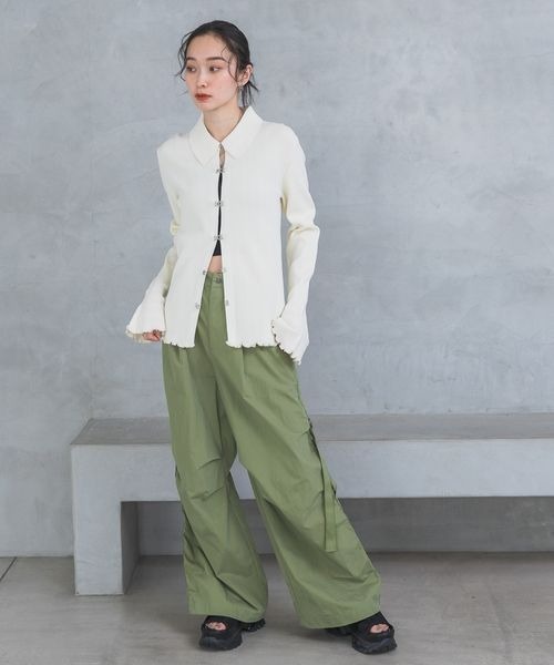 「JEANASIS」 フラットサンダル LARGE ブラック レディース_画像2