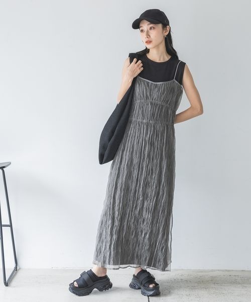 「JEANASIS」 フラットサンダル LARGE ブラック レディース_画像3