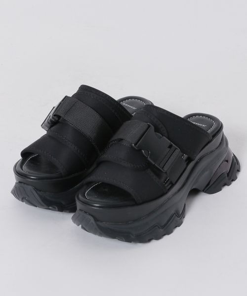 「JEANASIS」 フラットサンダル LARGE ブラック レディース_画像8