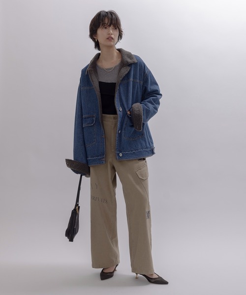 Eimee Law（エイミーロウ） カバーオール デニム＆ボア カバーオール